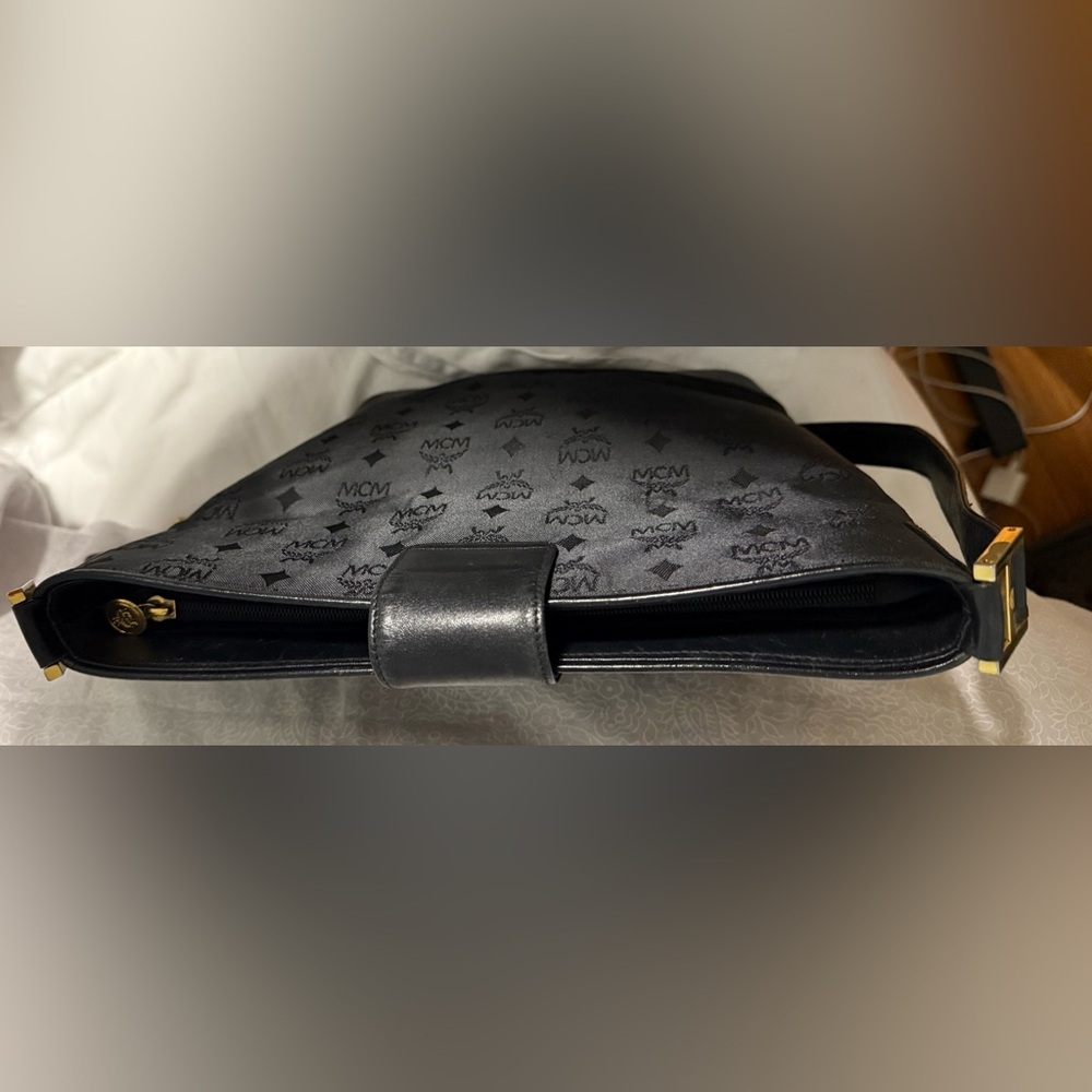 MCM Black Monogram and Leather shoulder Bag! With COA - Picture 6 of 10